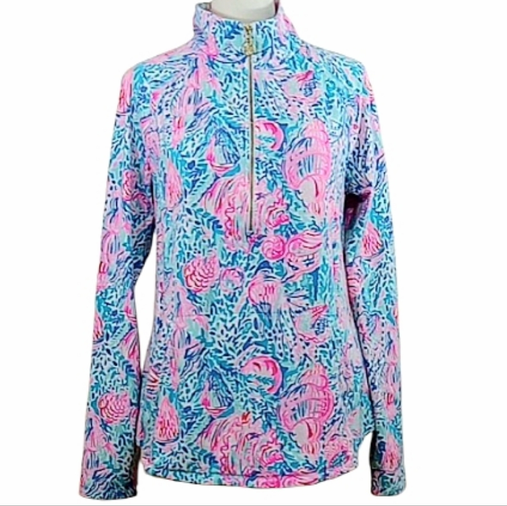Lilly Pulitzer Skipper Popover in Treasure Trove Print Pullover UPF 50 + Size M - Picture 3 of 14